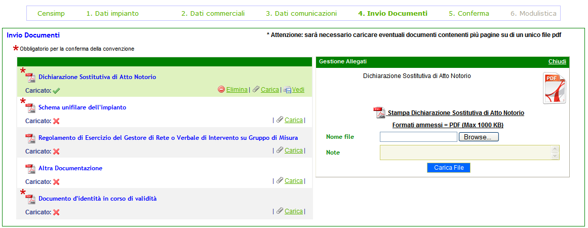 E necessario inserire i dati del referente generico e del referente amministrativo.