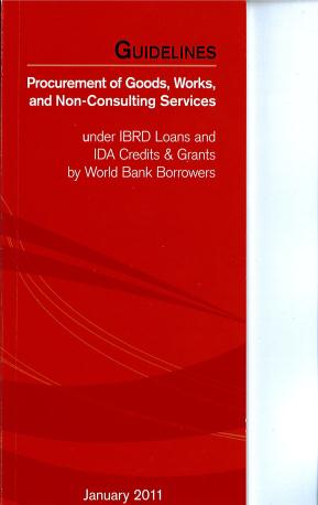 - Procurement Guidelines (Gennaio 2011) for goods and Works & non consulting services - Introduction - International competitive bidding - Other Methods of Procurement -