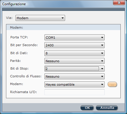 Comunicatore: Configurazione CS Parametro Default Range Numero Telefonico CS Vi sono inseriti 3 numeri telefonici che la centrale può chiamare per la comunicazione col Software di Configurazione.