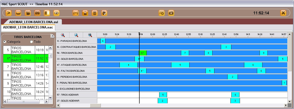 alcuni dei vantaggi nell uso di Nacsport Basic, Scout e Scout Plus 5 Potrai scomporre un registro video in una sequenza di fotogrammi