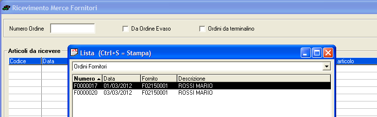 - 242 - Manuale di Aggiornamento 6.12.5.3 Ricevimento Merce Per poter completare il lavoro è necessario procedere con la funzione di Ricevimento Merce standard, che leggerà i dati accumulati.