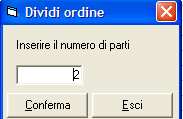 diversi, premendo il pulsante l ordine viene diviso automaticamente in base ai piani.