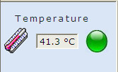 Figura 162: Pagina Web Booster- Temperature. Questo frame consente di monitorare la temperatura del booster.