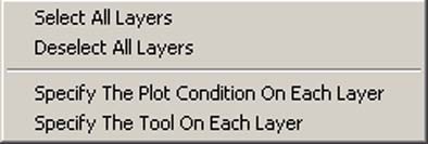 4 il tab [Layer] e impostare le condizioni di taglio per ogni strato. Esempio: (1) Selezionare [Specify The Tool on Each Layer]. (2) Per FC Frame Layer 1 --> Selezionare [CT1].