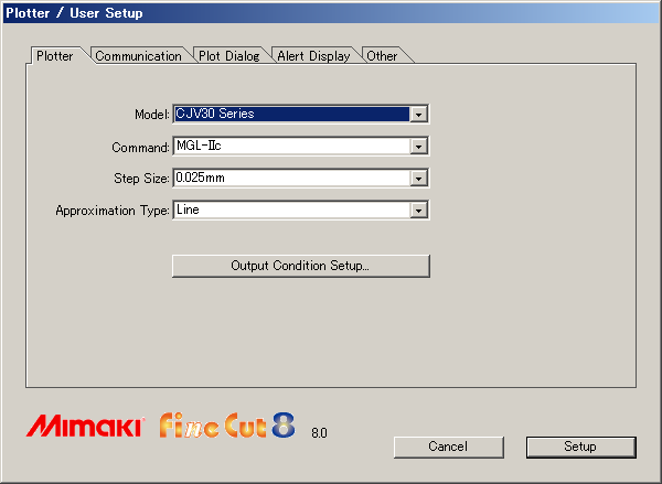 Stampare su RasterLink (serie CJV30/TPC) Quando usate la serie CJV30 otpc, i dati possono essere stampati & tagliati facilmente collegando FineCut con RasterLink.
