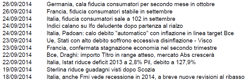 Economia Area Euro Le notizie più significative