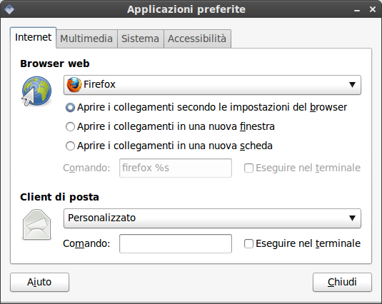 Guida a Linux Mint Debian Edition In LMDE è possibile impostare le applicazioni preferite per la fruizione di contenuti di vario genere o per eseguire delle funzioni specifiche.