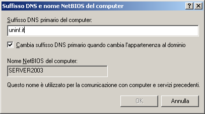 CAPITOLO 3 ACTIVE DIRECTORY COME DIRECTORY SERVICE funzioni: L esecuzione di tale Wizard consente di realizzare una delle seguenti Aggiunta di un controllore di dominio ad un dominio esistente;