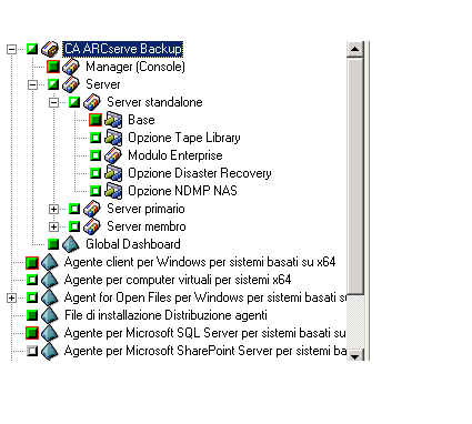 Agente per il database ARCserve Agente per il database ARCserve L'Agente CA ARCserve Backup per il database ARCserve fa parte dell'agente per Microsoft SQL Server di CA ARCserve Backup.