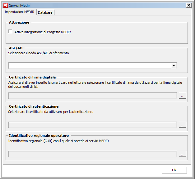 6. Fare clic su conferma. Come specificato nel paragrafo 1.3.3, per lavorare in multiutenza è necessario assicurare la selezione del database server comune.