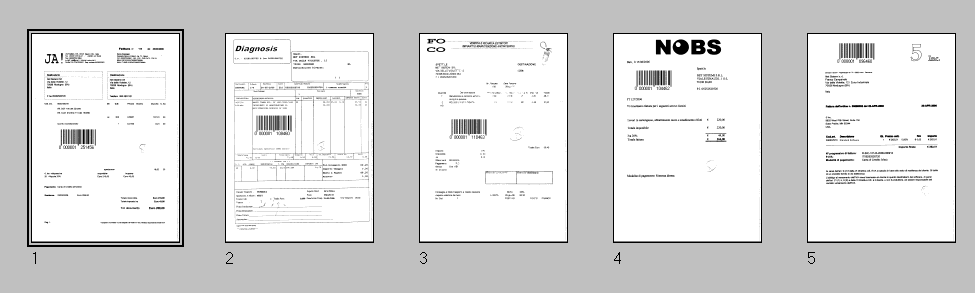 4. riposizione dei documenti cartacei in una opportuna vaschetta; 5.