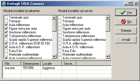 Verifica funzionamento e dettagli sida.connect Una volta portata a termine la configurazione è necessario verificare che il sida.connect sia effettivamente funzionante.