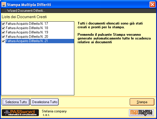 Collegamento a Documenti al Banco Per generare un collegamento tra i documenti al banco e il documento differito fare doppio clic su uno dei documenti elencati nella sezione DOCUMENTI IN ATTESA sulla