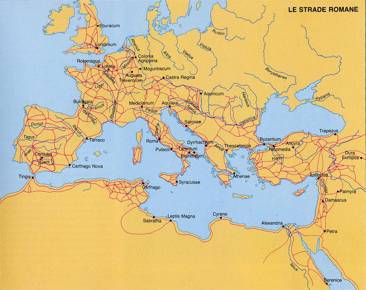 Il sistema stradale romano in Europa, Oriente ed Africa Itinerari dei pellegrini diretti a La Mecca Rotte carovaniere attraverso le regioni orientali vennero battute