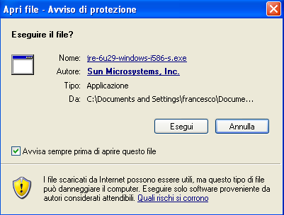 Salvare il file.