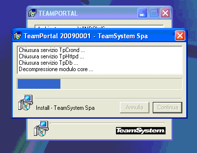 Installazione L installazione prosegue