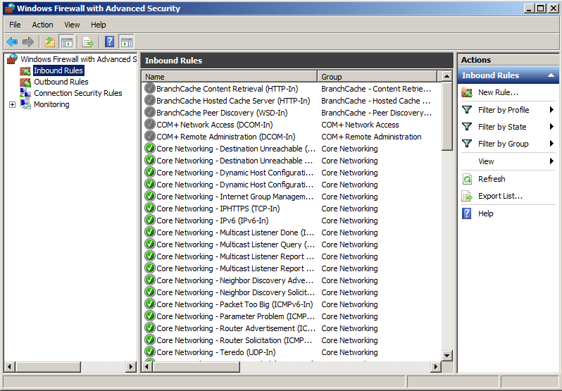 Firewall di Windows Per creare una regola che permetta le connessioni alla porta TCP 80