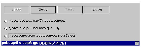 Bottone con doppia freccia: Con i file visualizzati desiderati, selezionare il bottone ( nella colonna a destra in Display Files a Import. ).