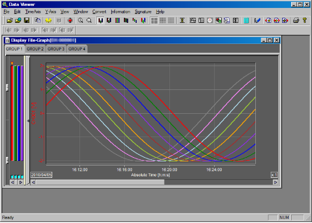 Visualizzazione dei dati di misura su DAQSTANDARD In questo esempio, visualizzeremo i dati di misura usando il programma software allegato, DAQSTANDARD. 1.