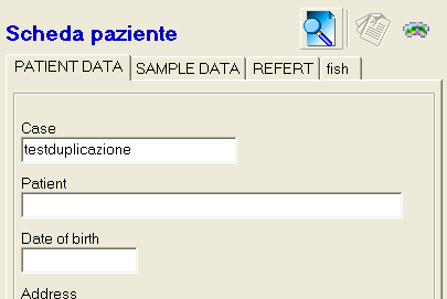 Nel caso in cui il nome del caso sia già presente ell nostro sistema il sistema avverte con il seguente messaggio: Fig. 4.