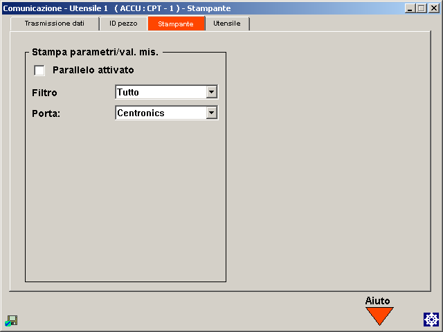 3 Parametrizzazione 3.7.3 Comunicazione / Stampante c00291it.bmp Fig. 3-22: Stampante commprin.txts Con questa schermata è possibile configurare l'espressione dei valori misurati e dei parametri.