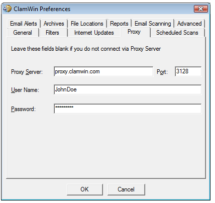 Notify About New ClamWin Releases: se questa opzione è selezionata, ClamWin potrà controllare nuove versioni del programma.