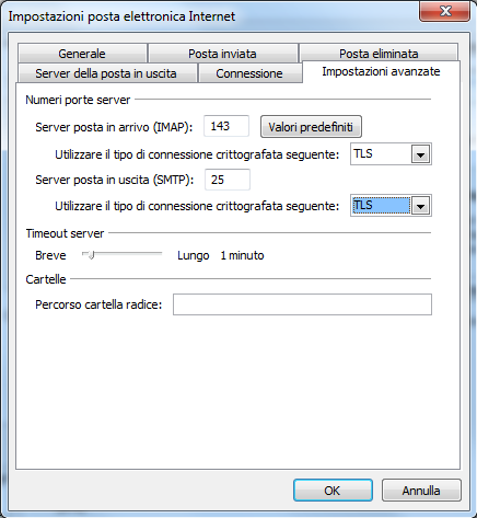 IMAP: e selezionate nei menù a tendina TLS Ogni numero di fax verrà associato a due liste di utenti che preventivamente avete compilato all atto della sottoscrizione del contratto: sender: sono gli