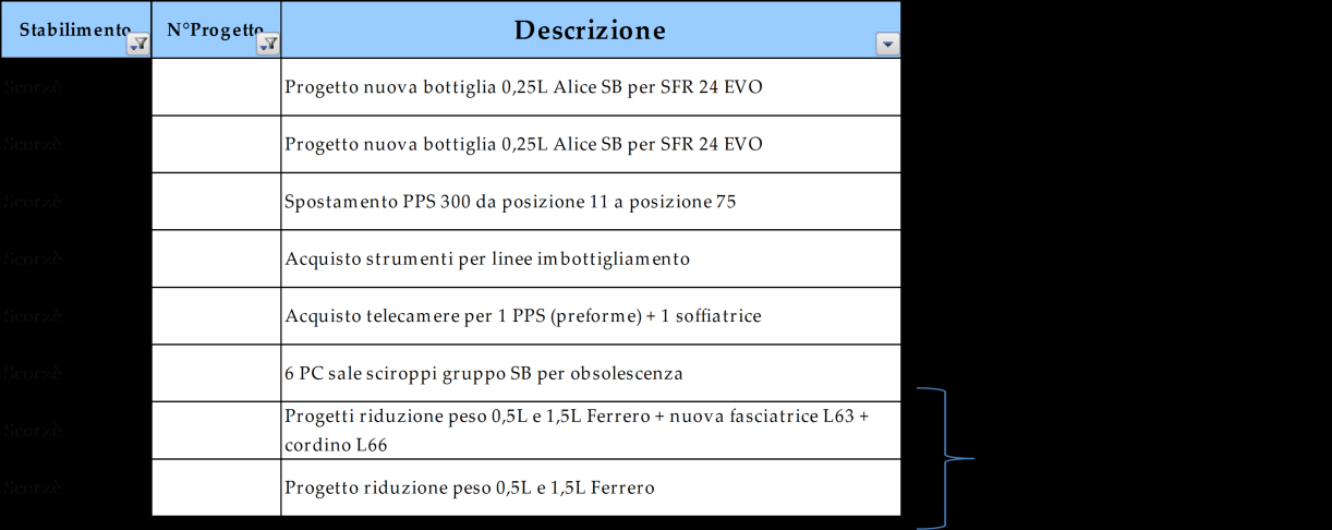 guadagnati dal margine di vendita delle bottiglie, il cosiddetto φ, le altre aziende invece pagano l intero progetto e al completamento una commessa farà rientrare i soldi investiti. Tab. 5.