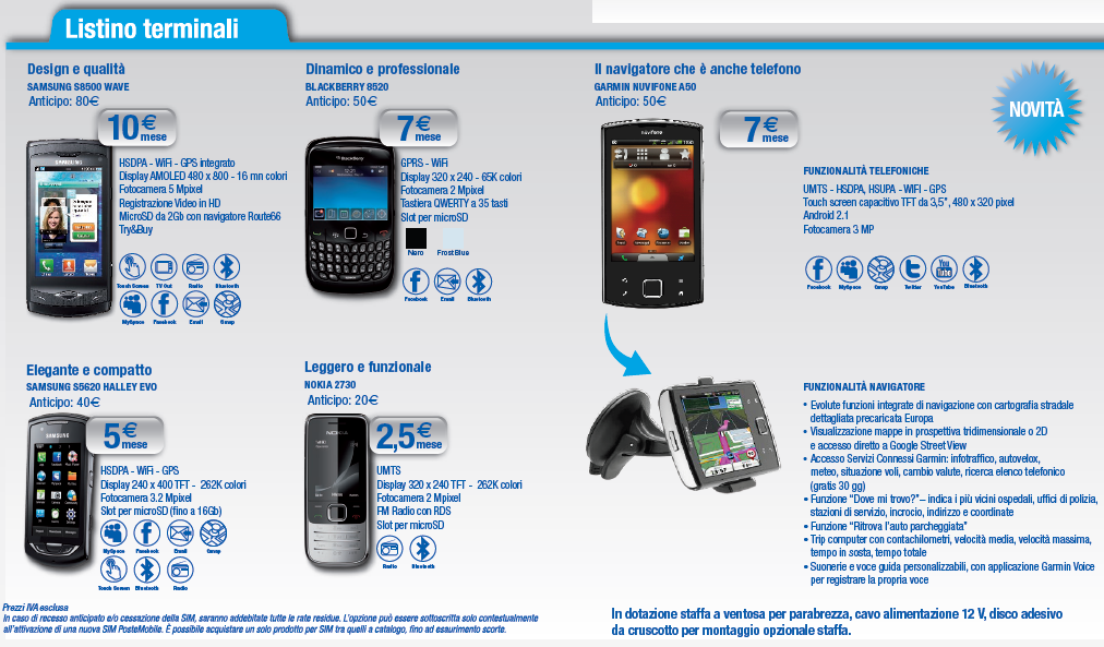 Terminali: vendita rateale e promozione L Opzione Telefono Facile, consente di acquistare i telefoni cellulari con la formula della vendita rateale. La vendita rateale ha una durata di 24 mesi.
