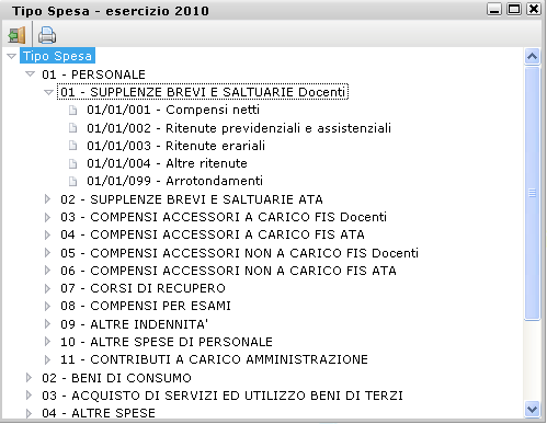 operazioni di inserimento, modifica e cancellazione dei creditori possono essere eseguite solo all'interno di quest'ultimo, al fine di non compromettere la consistenza dei dati.