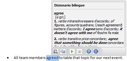 Strumenti di traduzione Miglioramento Con Word 2010, comunicare in lingue diverse è più facile che mai, grazie agli strumenti di traduzione disponibili nella scheda Revisione di Word 2010, illustrata