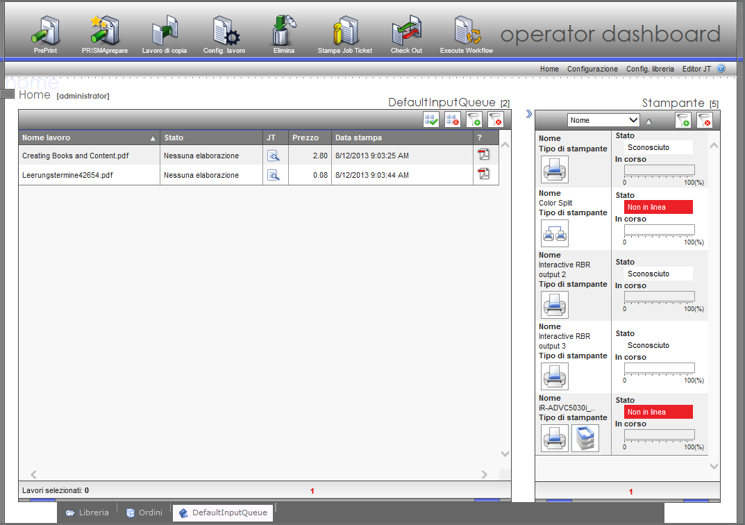 1.1 La barra dei menu > Introduzione 1.1.4 Panoramica di tutte le sezioni di Operator Dashboard Operator Dashboard è una piattaforma basata sul Web utilizzabile mediante un browser Web.