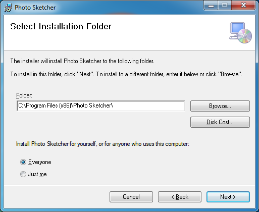 2 Installazione per Windows 7 (3 CD) 4 Photo Sketcher 4 Photo Sketcher 4.1 Installazione di Photo Sketcher Inserire il CD d'installazione nel lettore CD-ROM. Avviare il file Setup.