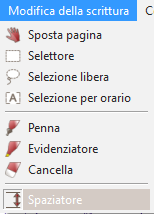 5 Elaborare le note tramite MyScript Studio Notes Edition 5.5 Elaborare il testo scritto a mano Figura 78 Selezione del testo 5. Cliccare sul tasto per ripartire la scrittura.