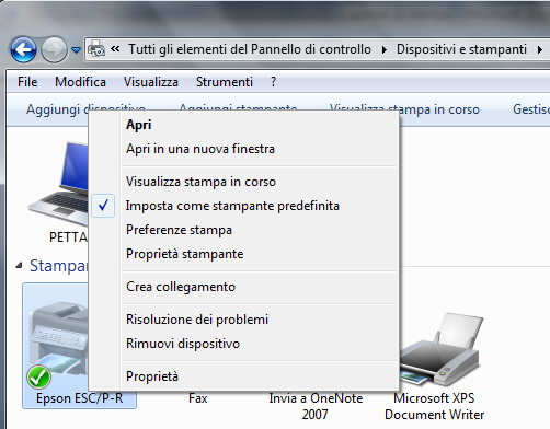 Modulo 1 - Nuova ECDL G. Pettarin - Computer Essential Nella finestra sono visualizzate le stampanti installate. La stampante predefinita presenta un segno di spunta accanto alla sua icona.