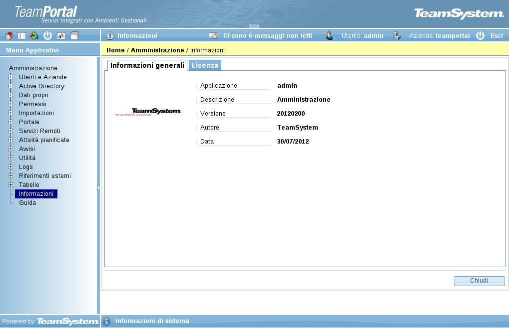 Introduzione L applicazione permette di amministrare funzioni e dati fondamentali di.