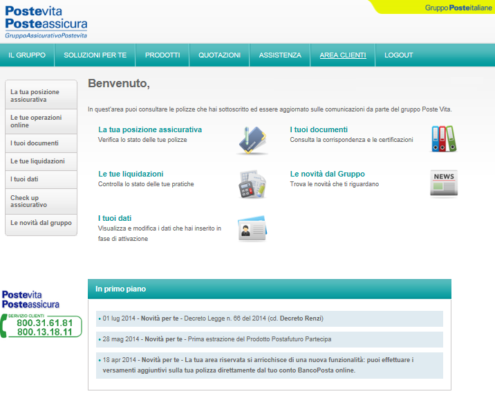 23/30 PROCEDURA UTENTE GIA REGISTRATO SU POSTE.