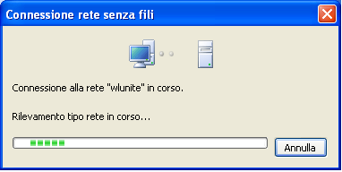 Istruzioni per la configurazione del Servizio di Accesso Wi Fi su computer con Sistema Operativo Microsoft Windows XP Fare un solo clic con il tasto sinistro del mouse nella icona in basso a