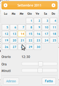 AGENDA Permette di gestire eventi ricorrenti e non, ed essere falcoltativamente avvisati via email in una data/ora che può essere anticipata rispetto all'evento effettivo.