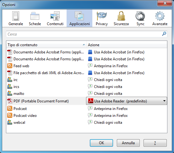 Configurazione di Google Chrome e installazione di Adobe Reader Il valore viene modificato in [true]. 9. Scaricare Adobe Reader dal sito Web di Adobe e installarlo.