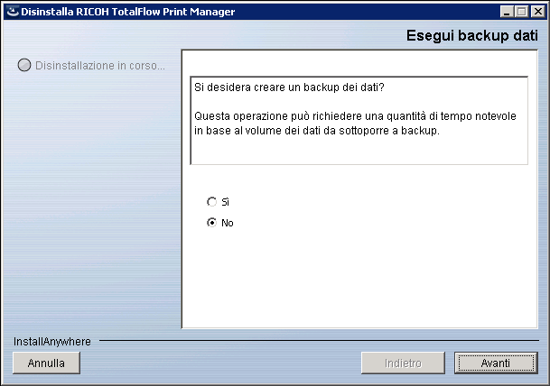 Disinstallazione di TotalFlow Print Manager Per disinstallare TotalFlow Print Manager: 1. Accedere a Windows come amministratore locale. 2. Cliccare su [Start], quindi su [Pannello di controllo].