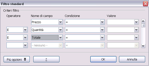Definizione di elenchi personalizzati Per definire un elenco di ordinamento personalizzato seleziona Strumenti Opzioni OpenOffice.
