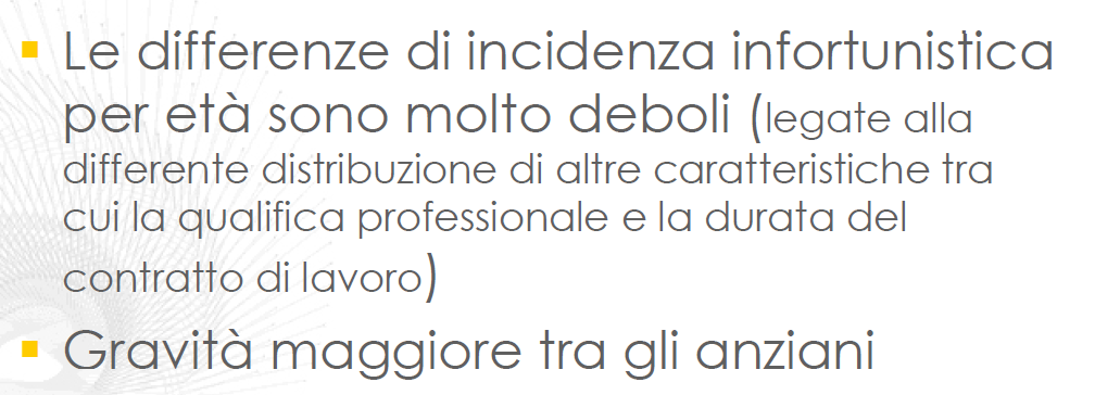 Infortuni sul lavoro nei lavoratori anziani