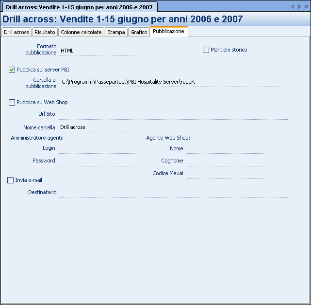 CONFIGURA DESCRIZIONE LAYOUT Tramite l Azione Contestuale, Configura Descrizione Layout dalla scheda Pubblicazione, è possibile selezionare i seguenti campi aggiuntivi da visualizzare direttamente