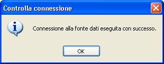 Utente: nome dell utente di database per connettersi al db della fonte dati; Password: password relativa dell utente di database della fonte dati; TipoETL: (deve essere il medesimo di quello