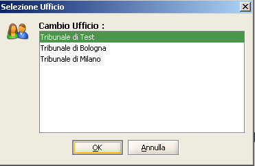 Pag. 22 Figura 5 Login 1.2 Scelta del Registro e dell Ufficio Giudiziario La maschera che viene proposta all utente dopo il Login è quella illustrata in Figura 6.