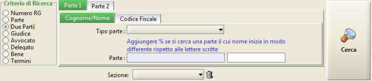 Pag. 34 Cliccare il pulsante Cerca per procedere alla ricerca in base ai criteri selezionati.