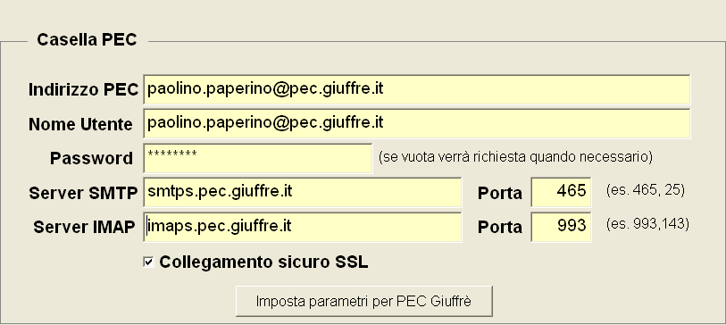 Dalla schermata principale della scheda utente è necessario spostarsi nella sezione PCT cliccando sulla relativa linguetta.