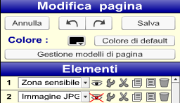 INSERIRE UNA ZONA SENSIBILE Una zona sensibile è una zona della nostra pagina che è sensibile al passaggio del mouse o al clic.