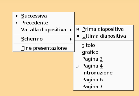 premere il tasto F5 della tastiera. In ogni caso la presentazione parte dalla diapositiva selezionata.